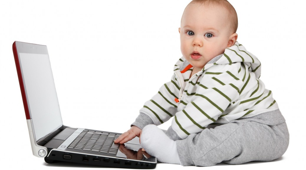 Baby on Computer Code-a-pillar